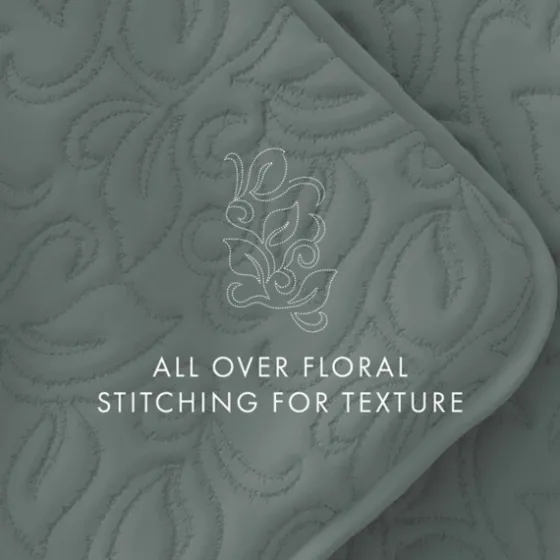 Stitched Floral 2-Pc. Twin Quilt Set-Kirkland's Home Outlet