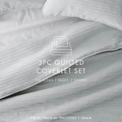 Stitched Stripes 3-Pc. King Quilt Set-Kirkland's Home Outlet