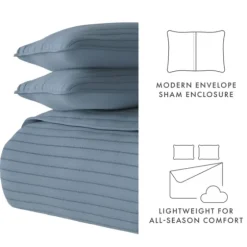 Stitched Stripes 3-Pc. King Quilt Set-Kirkland's Home Online