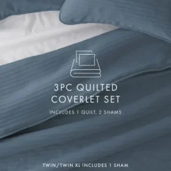Stitched Stripes 3-Pc. King Quilt Set-Kirkland's Home Online