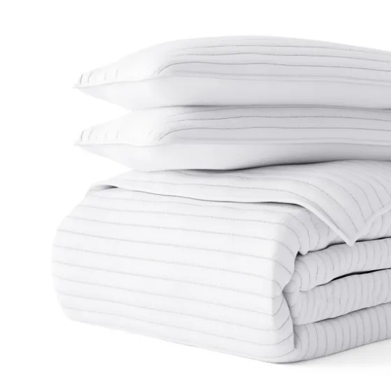 Stitched Stripes 3-Pc. King Quilt Set-Kirkland's Home Shop