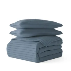 Stitched Stripes 3-Pc. Queen Quilt Set-Kirkland's Home Discount