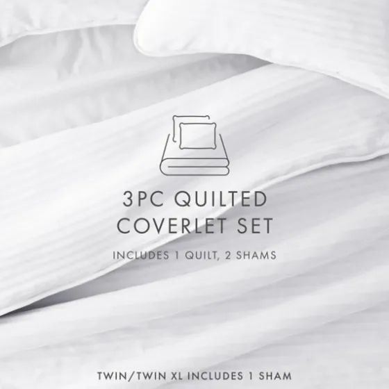 Stitched Stripes 3-Pc. Queen Quilt Set-Kirkland's Home Fashion