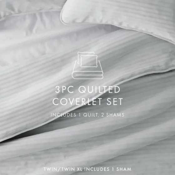 Stitched Stripes 2-Pc. Twin Quilt Set-Kirkland's Home Store