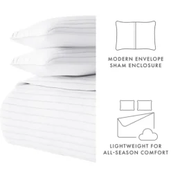 Stitched Stripes 2-Pc. Twin Quilt Set-Kirkland's Home Sale
