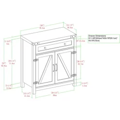 Stone Rustic Barndoor Cabinet-Kirkland's Home Online