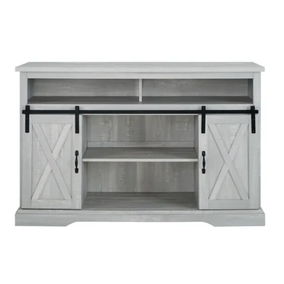 Stone Sliding Barn Door Highboy Tv Stand-Kirkland's Home Fashion