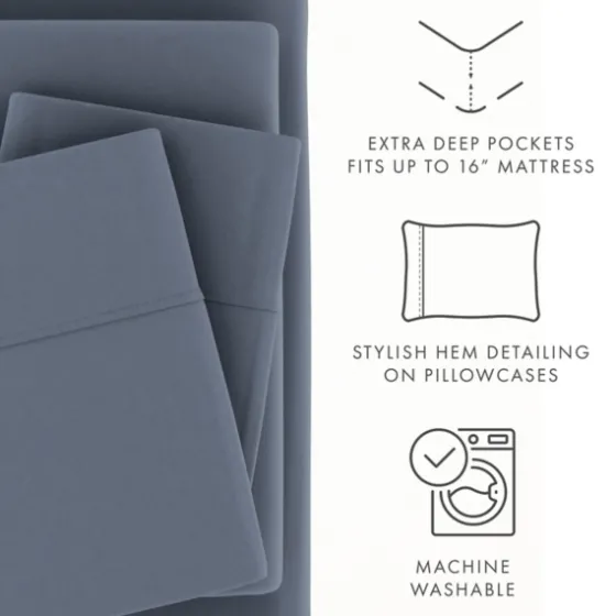 Stone Ultra Soft 3-Pc. Twin Xl Sheet Set-Kirkland's Home Sale