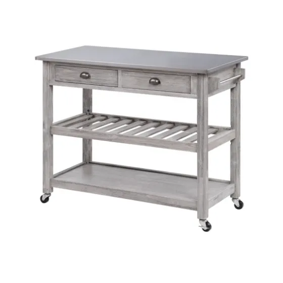 Storm Sonoma Stainless Steel Top Kitchen Cart-Kirkland's Home Best
