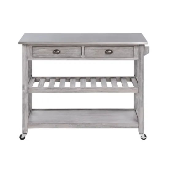 Storm Sonoma Stainless Steel Top Kitchen Cart-Kirkland's Home Best