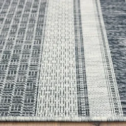 Stripe Weave Sun Shower Outdoor Area Rug, 5X8-Kirkland's Home Clearance