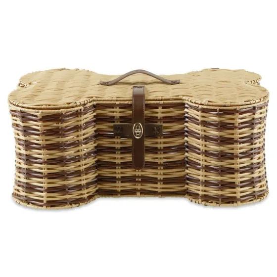 Striped Woven Bone Shaped Basket, 21 In.-Kirkland's Home Store
