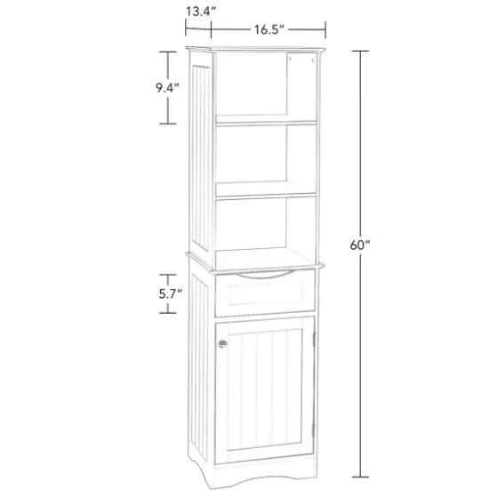 Tall Espresso Open Shelves Cabinet-Kirkland's Home Best Sale
