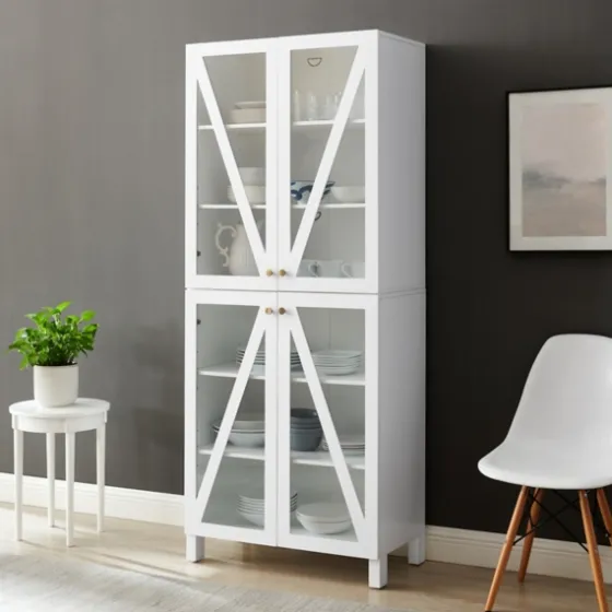 Tall Triangle 4-Door Wood Cabinet-Kirkland's Home Flash Sale