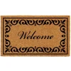 Tan And Black Scroll Welcome Doormat, 72X36 In.-Kirkland's Home Sale