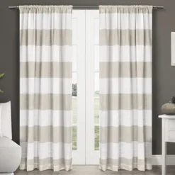 Tan Deena Curtain Panel Set, 96 In.-Kirkland's Home Clearance
