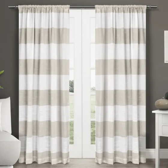 Tan Deena Curtain Panel Set, 84 In.-Kirkland's Home Best