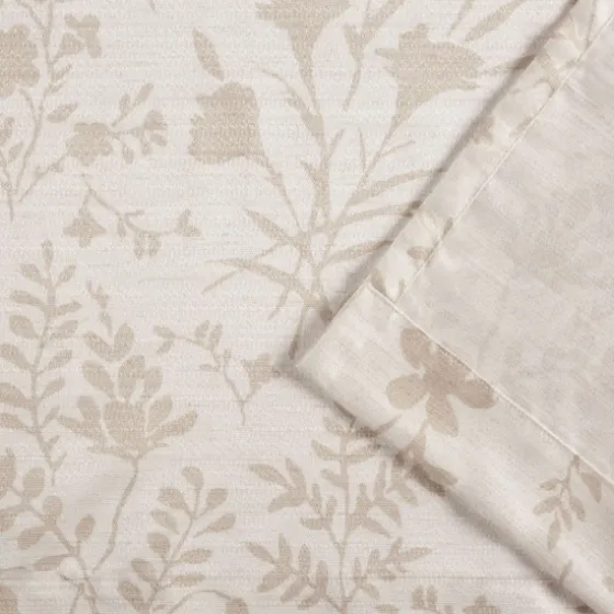 Tan Floral 2-Pc. Curtain Panel Set, 96 In.-Kirkland's Home Store