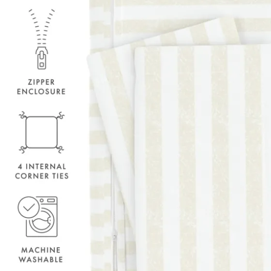 Tan Rugged Stripe 2-Pc. Twin Duvet Cover Set-Kirkland's Home Shop