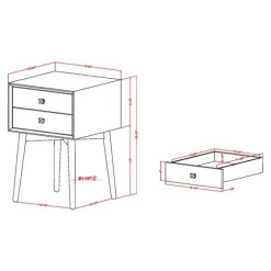 Tapered 2-Drawer Nightstand-Kirkland's Home Online