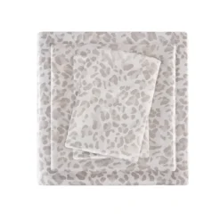 Taupe Leopard Print Satin 3-Pc. Twin Sheet Set-Kirkland's Home Best Sale