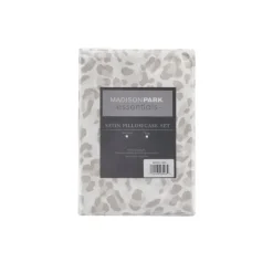 Taupe Leopard Satin King 2-Pc. Pillow Case Set-Kirkland's Home Shop