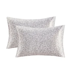 Taupe Leopard Satin King 2-Pc. Pillow Case Set-Kirkland's Home Shop