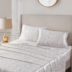 Taupe Leopard Satin Standard 2-Pc. Pillow Case Set-Kirkland's Home Sale
