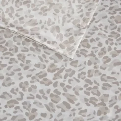 Taupe Leopard Satin Standard 2-Pc. Pillow Case Set-Kirkland's Home Sale