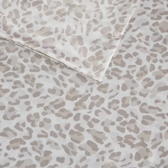 Taupe Leopard Satin Standard 2-Pc. Pillow Case Set-Kirkland's Home Sale