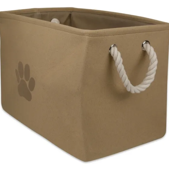 Taupe Paw Print Basket With Handles-Kirkland's Home Best