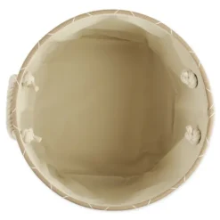 Taupe Paw Trellis Round Basket, 15 In.-Kirkland's Home Sale