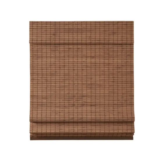 Teak Bamboo Light Filtering Roman Shade, 27 In.-Kirkland's Home New