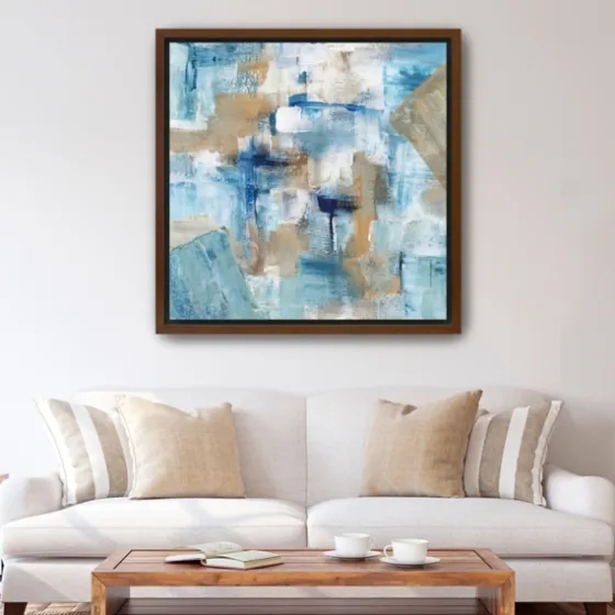 Teal Infusion Framed Canvas Art Print-Kirkland's Home Sale
