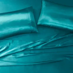 Teal Satin King 2-Pc. Pillow Case Set-Kirkland's Home Store