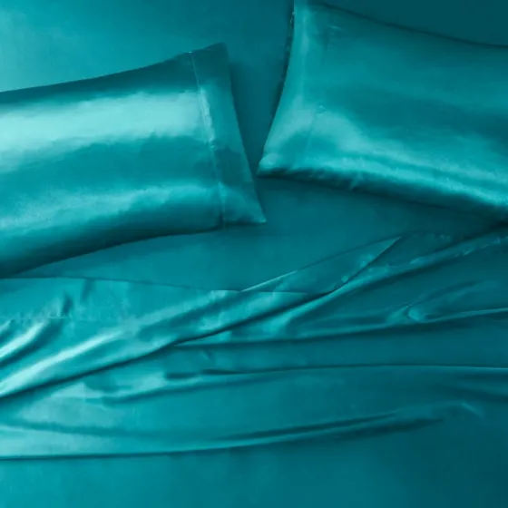Teal Satin King 2-Pc. Pillow Case Set-Kirkland's Home Store