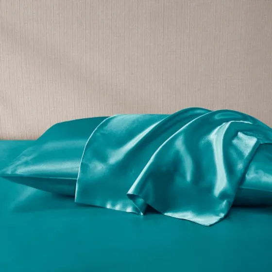 Teal Satin King 2-Pc. Pillow Case Set-Kirkland's Home Store