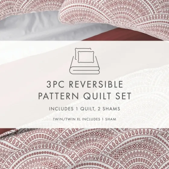 Terra Scalloped Reversible 2-Pc. Twin Quilt Set-Kirkland's Home Best