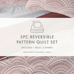 Terra Scalloped Reversible 3-Pc. King Quilt Set-Kirkland's Home Clearance