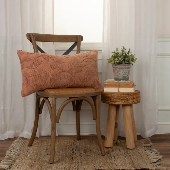 Terracotta Stonewash Botanical Pillow-Kirkland's Home Online