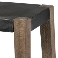 Terry Black Metal And Brown Wood Counter Stool-Kirkland's Home Fashion