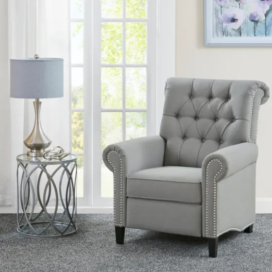 Tufted Back Nailhead Trim Recliner Armchair-Kirkland's Home Sale