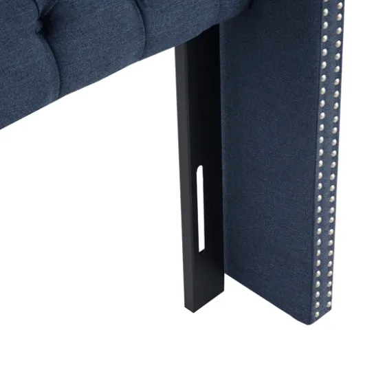 Tufted Upholstered Metal Leg Queen Headboard-Kirkland's Home Discount