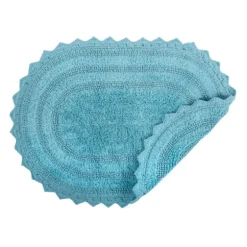 Turquoise Large Crochet Oval Bath Mat-Kirkland's Home Flash Sale