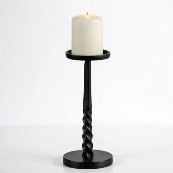 Twisted Metal Pillar Candle Holder, 10 In.-Kirkland's Home Online