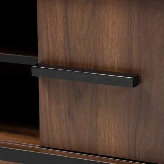 Two Tone Walnut Wood Wine Storage Cabinet-Kirkland's Home Best Sale