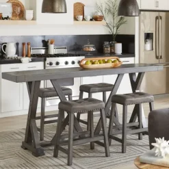 Upholstered Nailhead Counter Stools, Set Of 2-Kirkland's Home Cheap