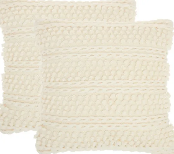 Vanilla Woven Stripes Throw Pillows, Set Of 2-Kirkland's Home Online