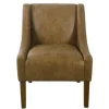 Vintage Faux Leather Swoop Accent Chair-Kirkland's Home New