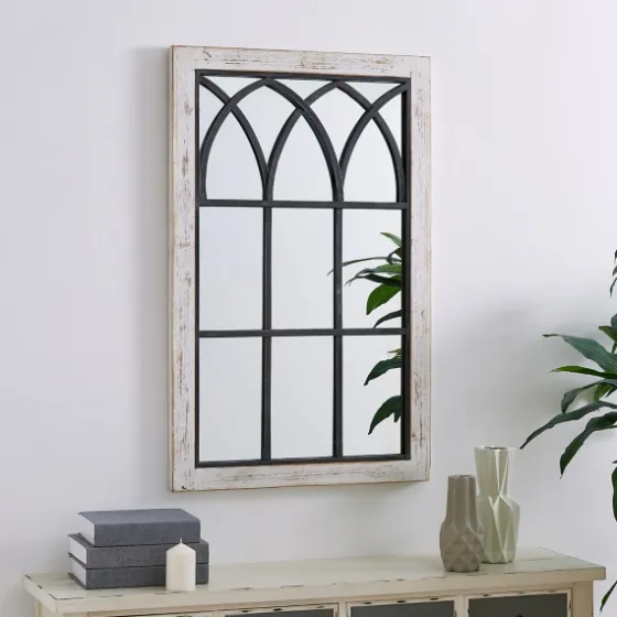 Vista Arched Windowpane Mirror, 24X37.5 In.-Kirkland's Home Clearance